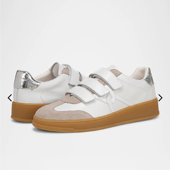 Veronica Beard Reagan Mixed Leather Triple-Grip Sneakers